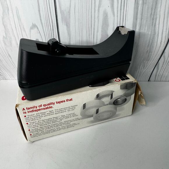 1986 Vtg Scotch C-38 Putty Single-Roll Weighted Tape Dispenser open box - Picture 4 of 8